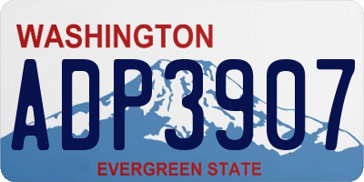WA license plate ADP3907