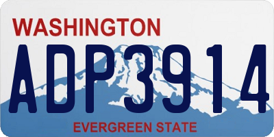 WA license plate ADP3914