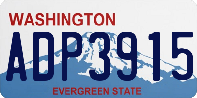 WA license plate ADP3915