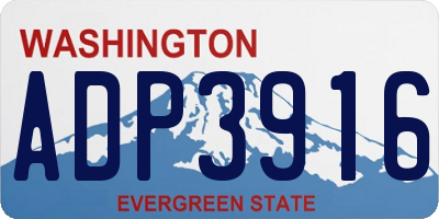WA license plate ADP3916
