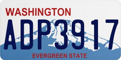 WA license plate ADP3917