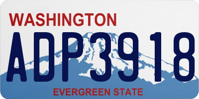 WA license plate ADP3918