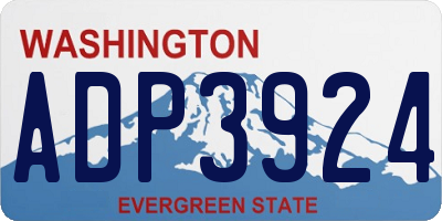WA license plate ADP3924