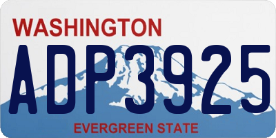 WA license plate ADP3925