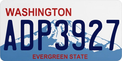 WA license plate ADP3927
