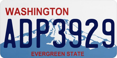 WA license plate ADP3929