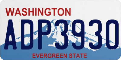 WA license plate ADP3930