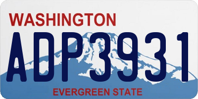WA license plate ADP3931