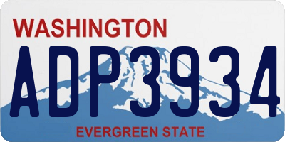 WA license plate ADP3934