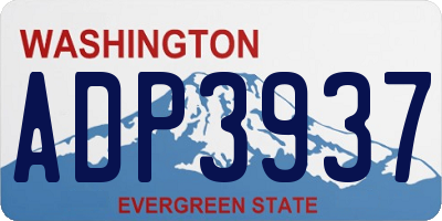 WA license plate ADP3937