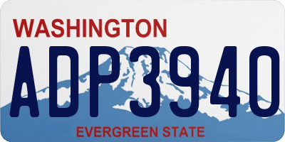 WA license plate ADP3940