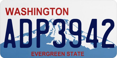 WA license plate ADP3942