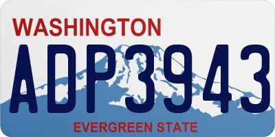 WA license plate ADP3943