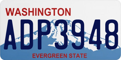 WA license plate ADP3948