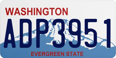WA license plate ADP3951