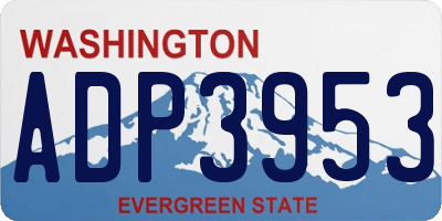 WA license plate ADP3953