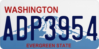 WA license plate ADP3954
