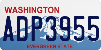 WA license plate ADP3955