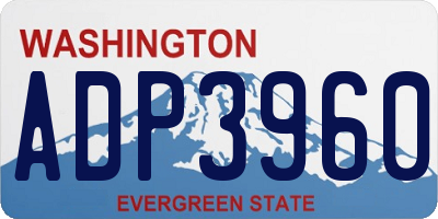 WA license plate ADP3960