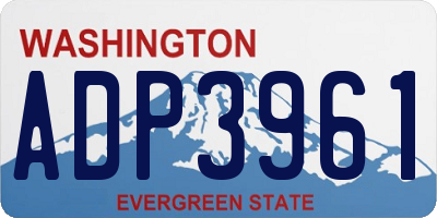 WA license plate ADP3961