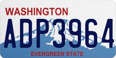 WA license plate ADP3964