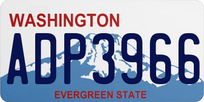 WA license plate ADP3966
