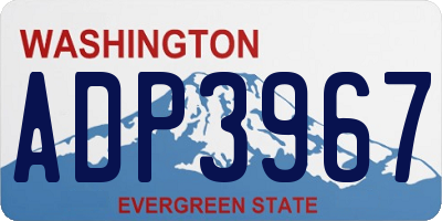 WA license plate ADP3967