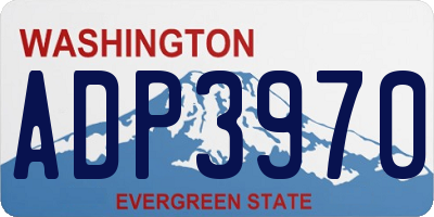 WA license plate ADP3970