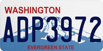 WA license plate ADP3972