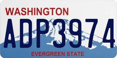 WA license plate ADP3974
