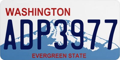 WA license plate ADP3977