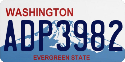 WA license plate ADP3982