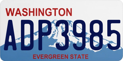 WA license plate ADP3985