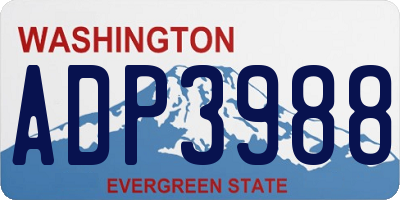 WA license plate ADP3988