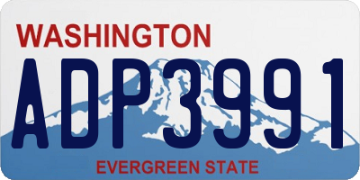WA license plate ADP3991