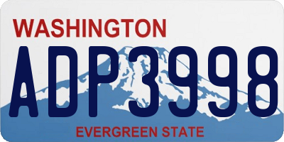WA license plate ADP3998