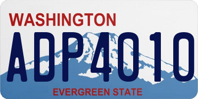 WA license plate ADP4010