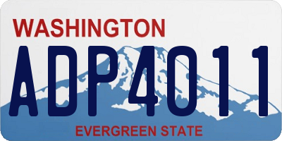 WA license plate ADP4011