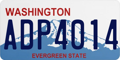 WA license plate ADP4014
