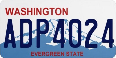 WA license plate ADP4024