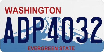 WA license plate ADP4032