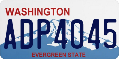 WA license plate ADP4045