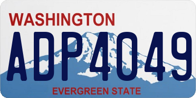 WA license plate ADP4049