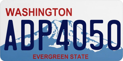 WA license plate ADP4050