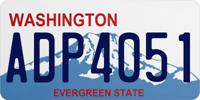 WA license plate ADP4051
