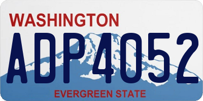 WA license plate ADP4052