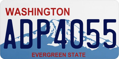 WA license plate ADP4055