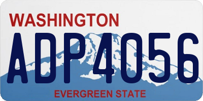 WA license plate ADP4056