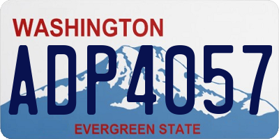 WA license plate ADP4057