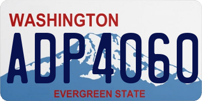WA license plate ADP4060